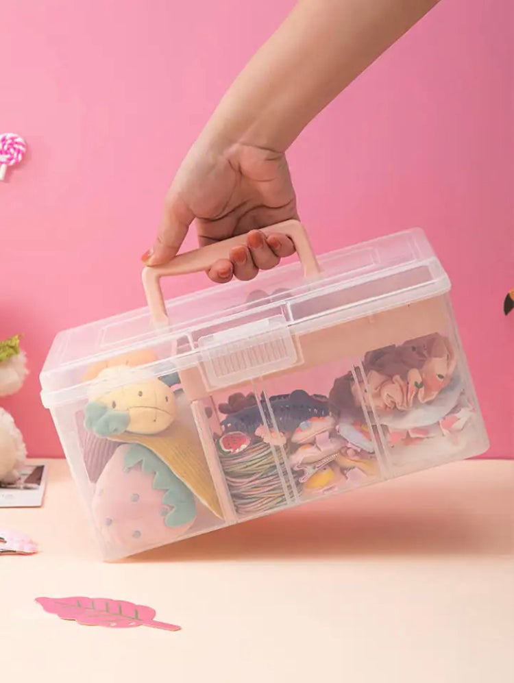 Double Layer Storage Box, Multipurpose Plastic Storage Case, Sewing Kit Box Double Layer Storage Box, Multipurpose Plastic Storage Case, Sewing Kit Box
